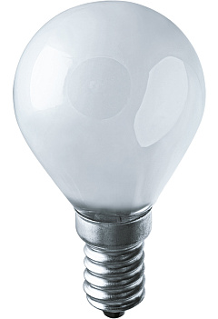 Лампа накаливания Navigator NI-C-40-230-E14-FR шарик матовый P45 40W E14 388lm 3000К, 94315