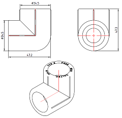 Угольник полипропиленовый 90° PP-R, Valtec VTp.751.0.025, 25 мм
