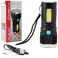 Фонарь аккумуляторный Ultraflash, LED51, 4 режима, 4 LED+COB, 3Вт