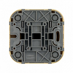 Выключатель 2-х клавишный, 10A дерево QUTEO (782262)