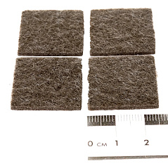Накладки самоклеящиеся на мебельные ножки Stayer Comfort фетровые, коричневые, 25х25 мм (4 шт)