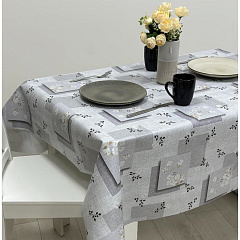 Клеенка Camelia, ПВХ, на нетканной основе, 140 см, Веста серая