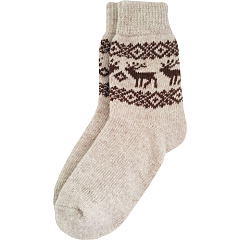 Носки мужские Truly Wooly, "Северные олени", из овечьей шерсти, размер 27-29