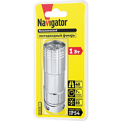 Фонарь светодиодный Navigator, NPT-CM07-3АAA, 9LED, металл