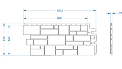 Фасадная панель Docke BURG 946х445 мм (0,42 м2) льняной