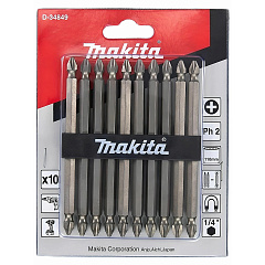Насадка двусторонняя Makita D-34849, PH2, 110 мм, E-form (MZ), 10 шт