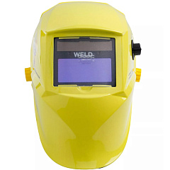 Маска сварщика Weld, Cosmo Classic F6, 93х43 мм, DIN 4/5-8/9-13, жёлтый