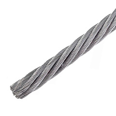 Трос стальной DIN 3055, белый цинк, 2 мм (10 м)