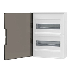 Бокс ЩРН-П-24 DKC (ДКС) Frame IP40 навесной, 24 модуля, пластик, тонированная дверь