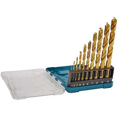 Набор сверл по металлу HSS-TIN Economy Makita D-72849, 10 шт, 1-10 мм