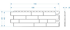 Фасадная панель Docke STEIN 1098х400 мм (0,44 м2) бронзовый
