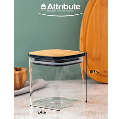 Банка для хранения сыпучих продуктов Attribute Bamboo, 650 мл