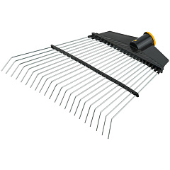 Грабли веерные (без черенка) 22 зубья, оцинкованные, 410х300 мм