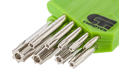Набор ключей имбусовых Т10-Т50 закаленных , сталь 45X,TORX tamper, 9 шт.,Сибртех