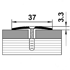 Порог-стык 37х1800 мм, клен беленый, ПС 03.1800.089