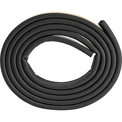 Уплотнитель резиновый 14х12 мм для широких щелей Сибртех, профиль "D", 6 м, черный