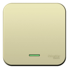 Выключатель Schneider Electric, Blanca, 1 клавишный, открытой установки, с подсветкой, бежевый