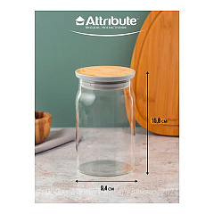 Банка для хранения сыпучих продуктов Attribute Bamboo, 800 мл