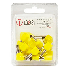 Наконечник втулочный изолированный Dori НШВИ-2 2x6 мм2, 20 шт