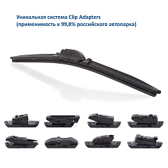 Щетка стеклоочистителя бескаркасная Goodyear Premium, 20"/51 см (8 переходников)