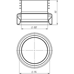 Манжета для унитаза прямая Aquant М0210 1/60