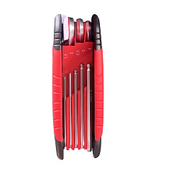 Набор шестигранных ключей P.I.T. (8 шт, складные, в корпусе, HEX с шаром, Cr-V), HHEW01-P008