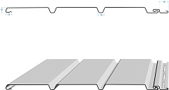 Софит с центральной перфорацией Docke STANDARD 3000х305 мм шоколад