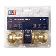 Ручка защелка Punto DK672/BL PB-BK (фик.) золото