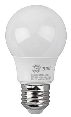 Лампа светодиодная Эра Red Line LED A55-8W-840-E27 R Е27 / E27, груша, 8 Вт, 640lm 4000К, Б0052382