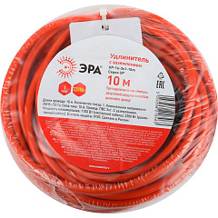Удлинитель силовой ЭРА UPx-1e-3x1-10m в бухте с заземлением, 1 розетка, ПВС 3х1 мм², 10 м