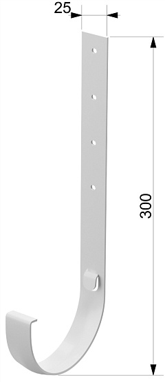 Кронштейн желоба Docke STANDARD (Standart)  металлический 120 мм, белый RAL 9003