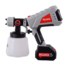 Краскопульт аккумуляторный Ресанта АКП-20Li 75/17/3 (в комплекте 1 АКБ и ЗУ), 1 л