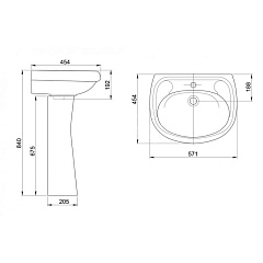 Умывальник Santeri ВОРОТЫНСКИЙ  белый 46х56х20, 030167