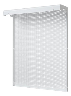 Экран для радиатора перфорированный 490x610x140 5-х секционный, сталь, белый