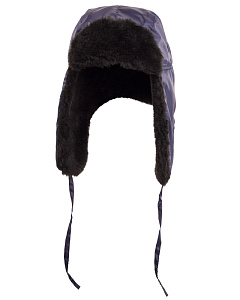 Шапка-ушанка, Оксфорд, синяя, р. 60-62