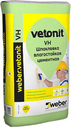 Шпатлевка Weber Vetonit VH белая, 20 кг