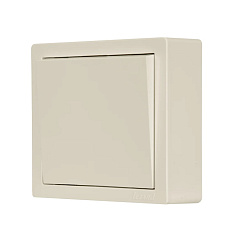 Выключатель 1- клавишный  Lezard Leto, белый