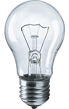 Лампа накаливания Navigator NI-A-75-230-E27-CL прозрачная (ЛОН) A55 75W E27 935lm 3000К, 94301