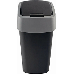 Контейнер для мусора CURVER FLIP BIN, чёрный/серый, 9 л, 02170-Y09-00