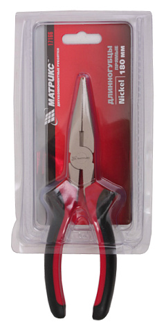 Длинногубцы прямые диэлектрические 180 мм, MATRIX 17166