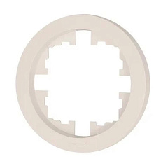 Рамка 1-местная круглая Lezard Osen, слоновая кость, 744-9000-146