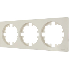 Рамка 3-местная квадратная Lezard Osen, слоновая кость, 743-9000-148