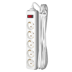 Сетевой фильтр Фотон SP 10-35ES с выключателем и заземлением, 10А, 3 м, 5 розеток, белый