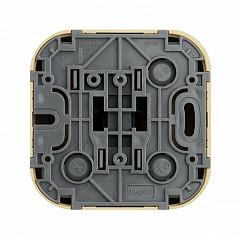 Выключатель 1 клавишный 10A дерево QUTEO