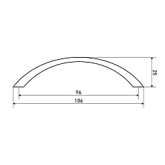 Ручка-скоба мебельная StahlBuro A204-96, 2 шт, CP хром