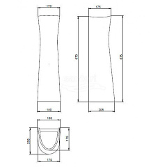 Пьедестал Santeri ВИКТОРИЯ, ВОРОТЫНСКИЙ белый 003093