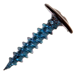 Саморез по металлу острый с прессшайбой RAL 8017, темно-коричневый, 4,2x19 мм (30 шт)