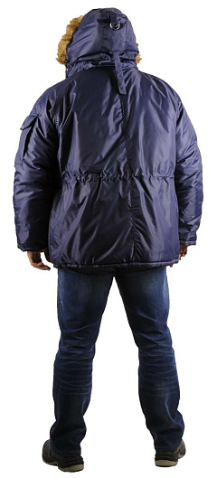 Куртка Аляска длинная, мужская, тёмно-синяя, р.(52-54) 104-108/170-176