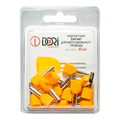 Наконечник втулочный изолированный Dori НШВИ-2 2x4 мм2, 20 шт
