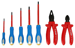 Набор диэлектрического губцевого инструмента, высоковольтные, ЗУБР 2214-Н7